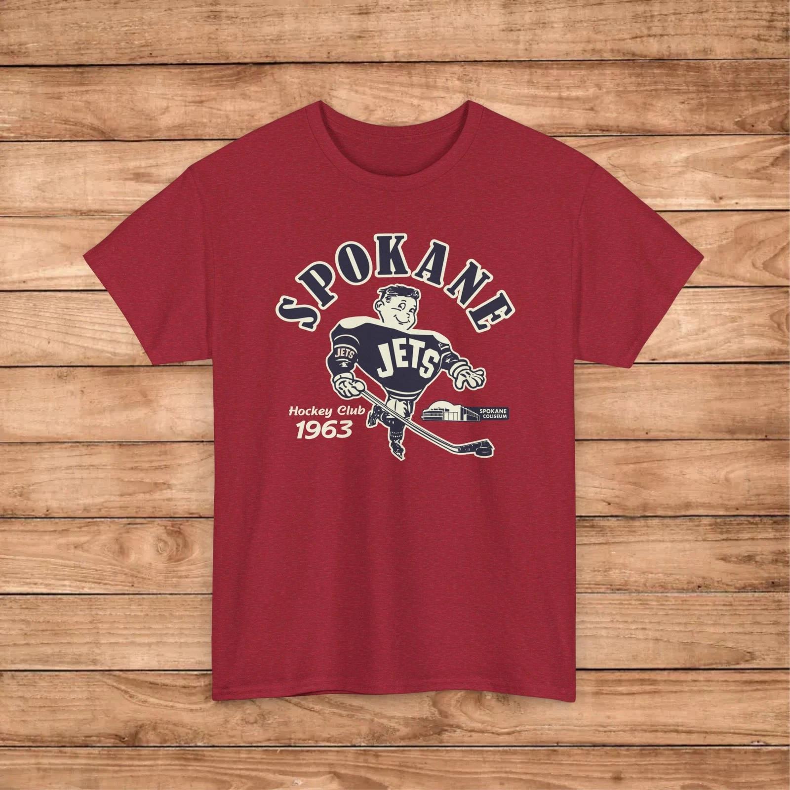 Spokane Jets 1963 Vintage Hockey T-Shirt - Spokane Coliseum Chiefs XL
