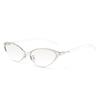 Mercury Cat Eye Half Frame Oval Sunglasses Female Hottie Y2k Personalized Street Shot UV Protection Round Face Sunglasses