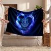 Everton FC Personalized Fleece Blanket With Football Logo, Custom Name Text Soft Warm Home Throw Blanket