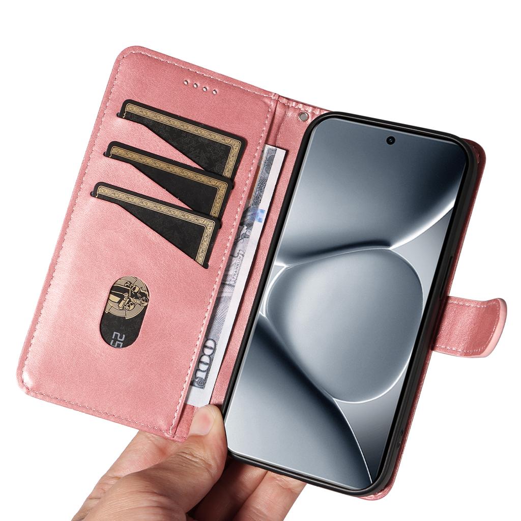 Dla Xiaomi Poco M8 Pro 5G/Redmi Note 15 Pro+ 5G (Światowy) Etui portfelowe Linie w kształcie litery T Skórzane etui na telefon z podstawką