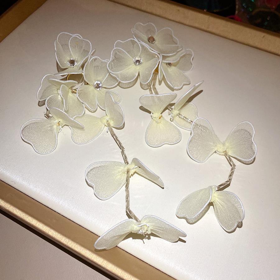 

Silver needle silk mesh flower with diamonds flower fringed earrings women s new vacation style stud earrings niche high-end earrings