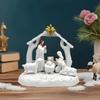 Christmas Nativity Figurines Jesus Birth Resin Figures Small Figurines Nativity Christmas Table Decorations For Indoor Desk