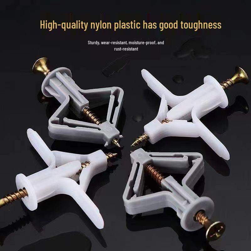 Самолет, Бабочка, Пластик и Дюбель-гвоздь для гипсокартона White Aircraft Bolt (50 sets/bag)