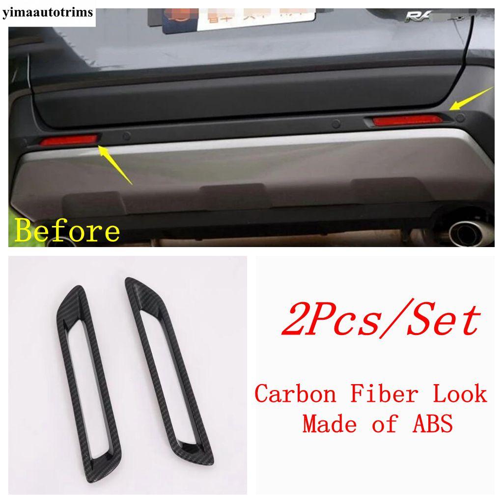 Car Rear Bumper Fog Light Lamp Frame Decoration Cover Trim For TOYOTA RAV4 RAV 4 XA50  - 2024 ABS Accessories Exterior Kit