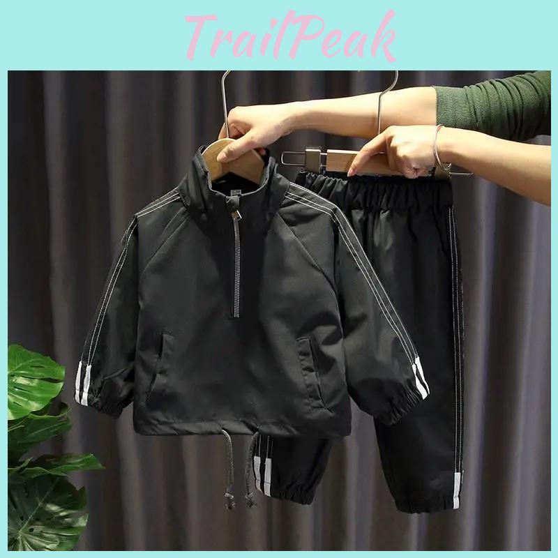 Suit Childrens Childrens Jogging Halfzip Clothing Toddler Baby Sportswear Boys Drawstring Hoodiepants Set