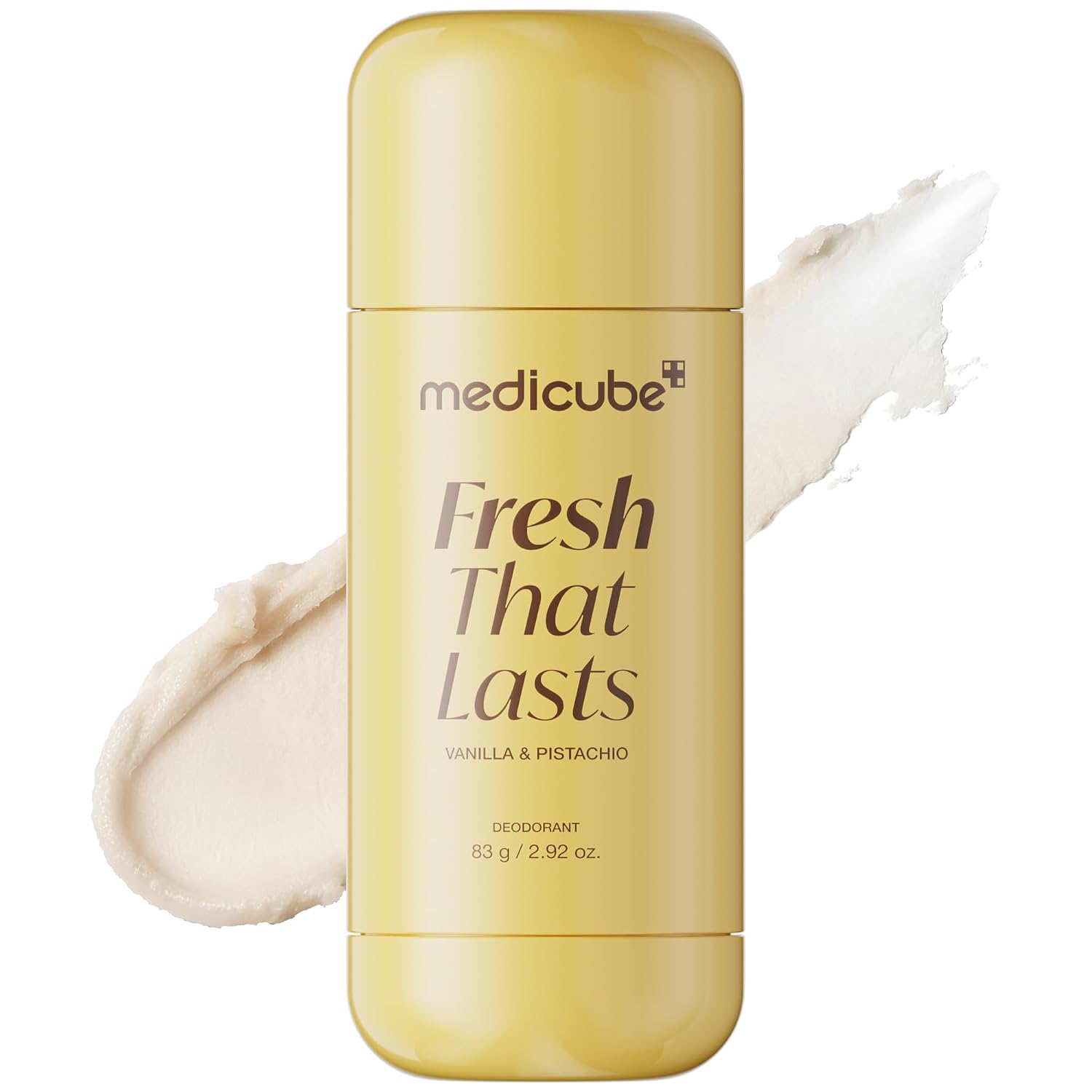 Medicube Fresh That Lasts Deodorant Vanille & Pistazie Unsichtbares Finish Aluminiumfrei 83g 1pcs gelb