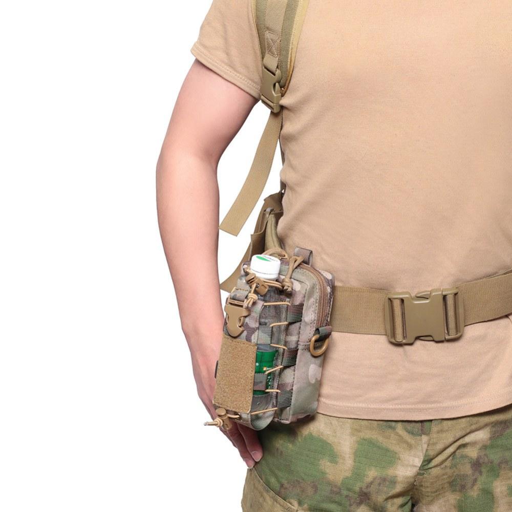 Camping Outdoor Water Bottle Mobile Phone Bag Multifunctional Molle Pouch Outdoor Tactical Mobile Phone Bag Messenger Bag Waist Bag