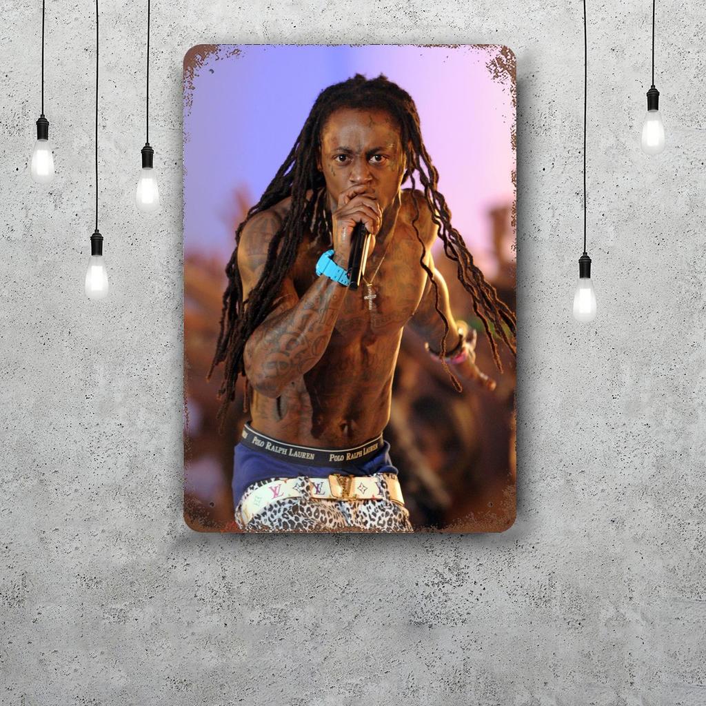 Lil Wayne Vintage Metal Tin Signs Posters Decor Retro Metal Plaque Wall Art Decor for Garage Bar