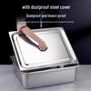 Handon GN 2/1 Extra Thick Stainless Steel Triple Compartment Food Pan