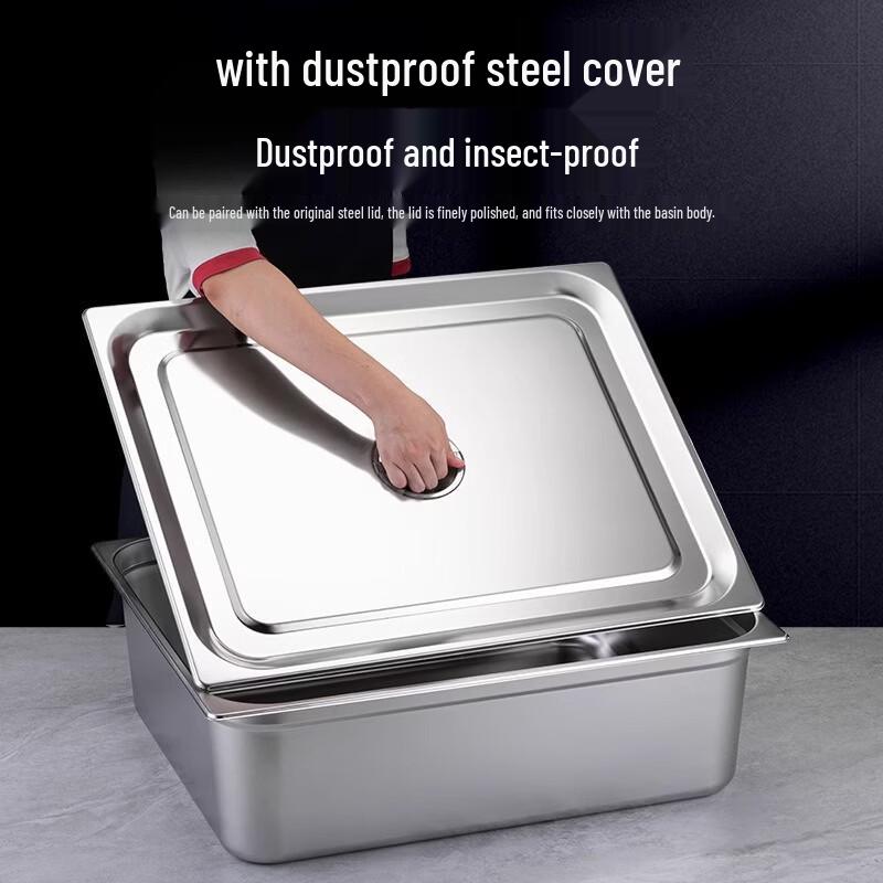 Handon GN 2/1 Extra Thick Stainless Steel Triple Compartment Food Pan