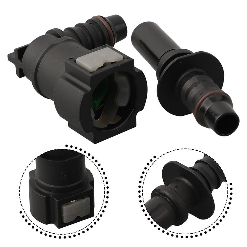 Fuel Line Quick Release Connector 90 Degree Elbow SAE 9 89 Nylon Hose with 8mm (516 ) Inner Diameter Fast and Tool Free Assembly