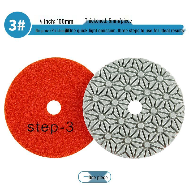 Three-Step Polishing Disc for Marble, Granite & Quartz Stone Grinding