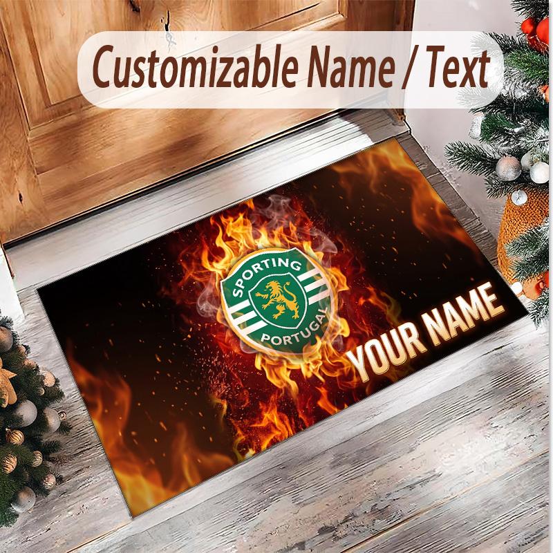 Personalized Crystal Velvet Carpet Sporting CP Pattern Non Slip Floor Rug