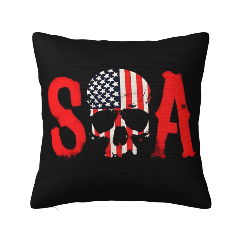 Individuelle Disney Sons Of Anarchy Kissenbezüge Die TV-Serie Samt Niedliche Zierkissenhülle für Auto Sofa