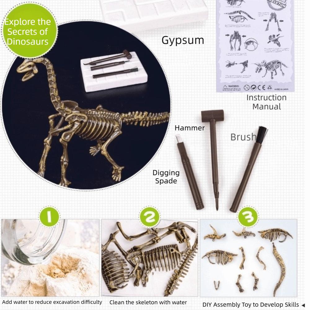DIY Dinosaur Excavation Toys Luminous Dinosaur Skeleton Model Archaeology Excavation Toys Gifts