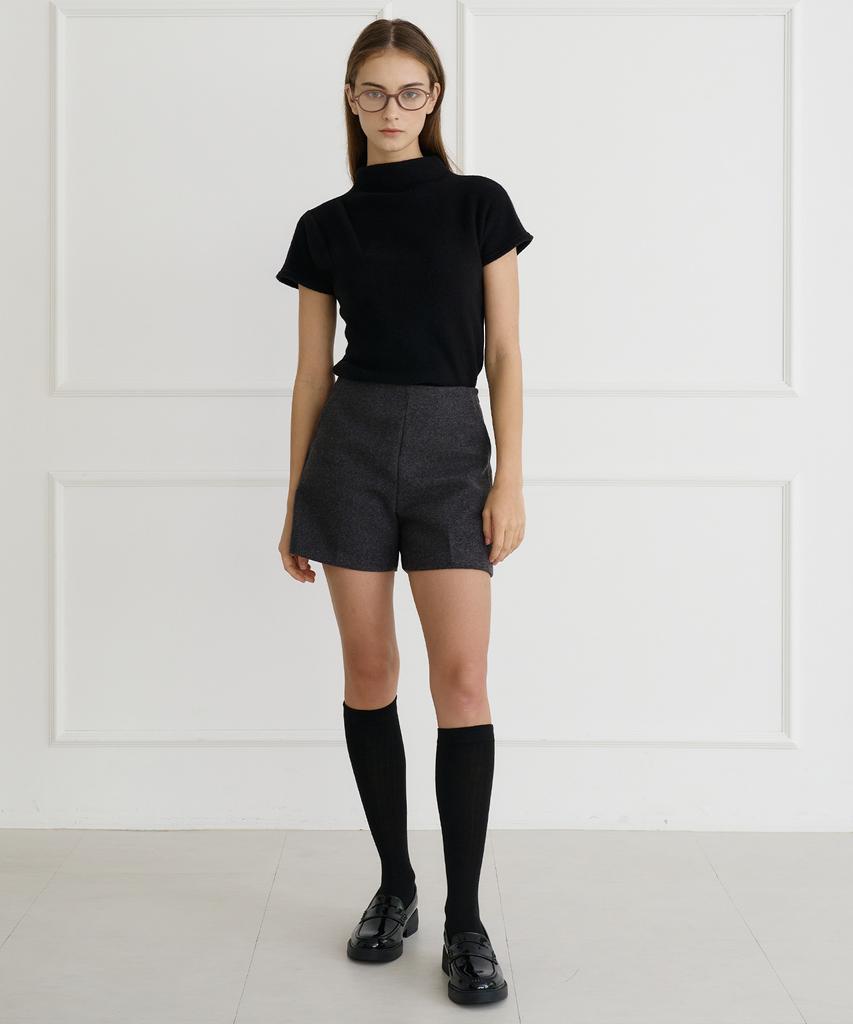 BIBYSEOB Wool Blend Shorts Charcoal [T44]