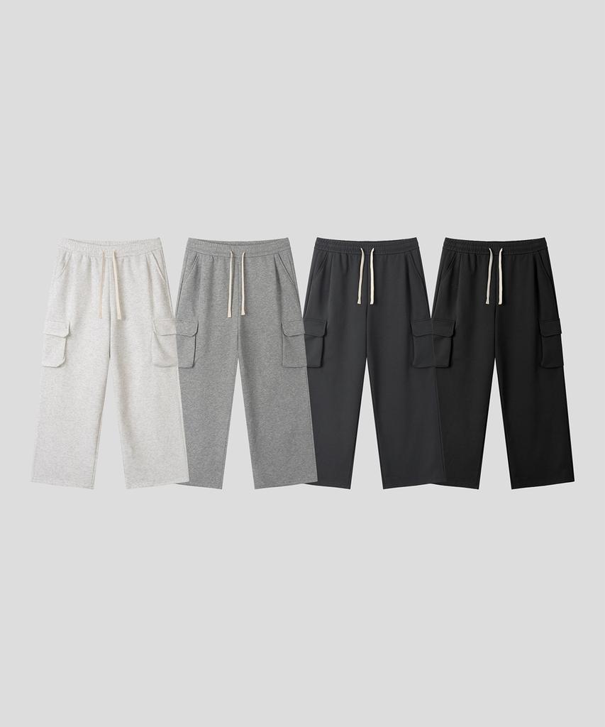 BLACK MOMENT Essential Cargo Sweatpants [Charcoal Grey]