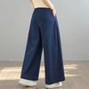 plus size Vintage high waist casual loose Women Spring summer autumn jeans denim wide leg Pants