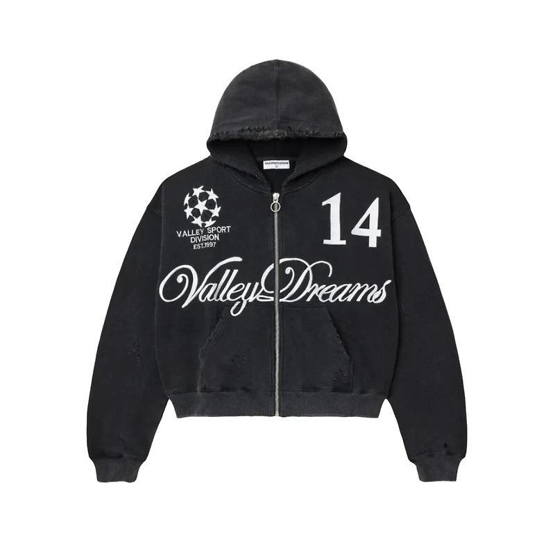 Europe, America 2025 American Graffiti Printing Men's and Women's Loose Casual Zipper Hooded Sweater Trendy Brand