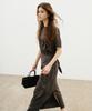 Artid Drape Short Sleeve Long Dress_Charcoal