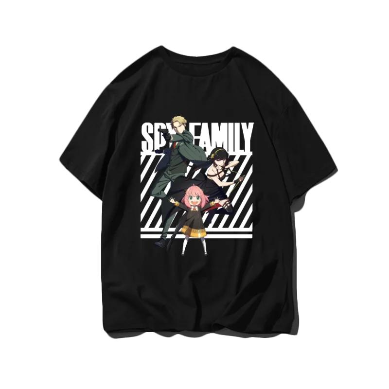 Japanese Anime Spy X Family Sports Pure Cotton Tshirts A Trend of Largesized Shortsleeved Tshirts for Teenagers