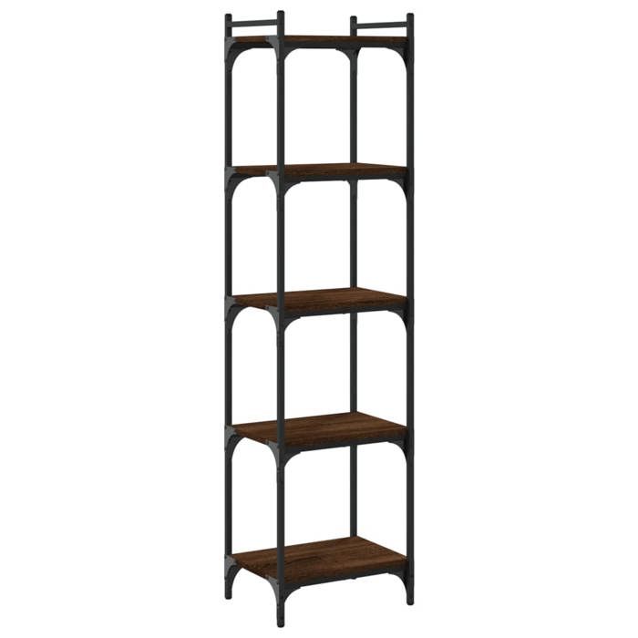VidaXL Bibliothèque 5 niveaux chêne marron 40x30x154cm bois ingénierie 837641