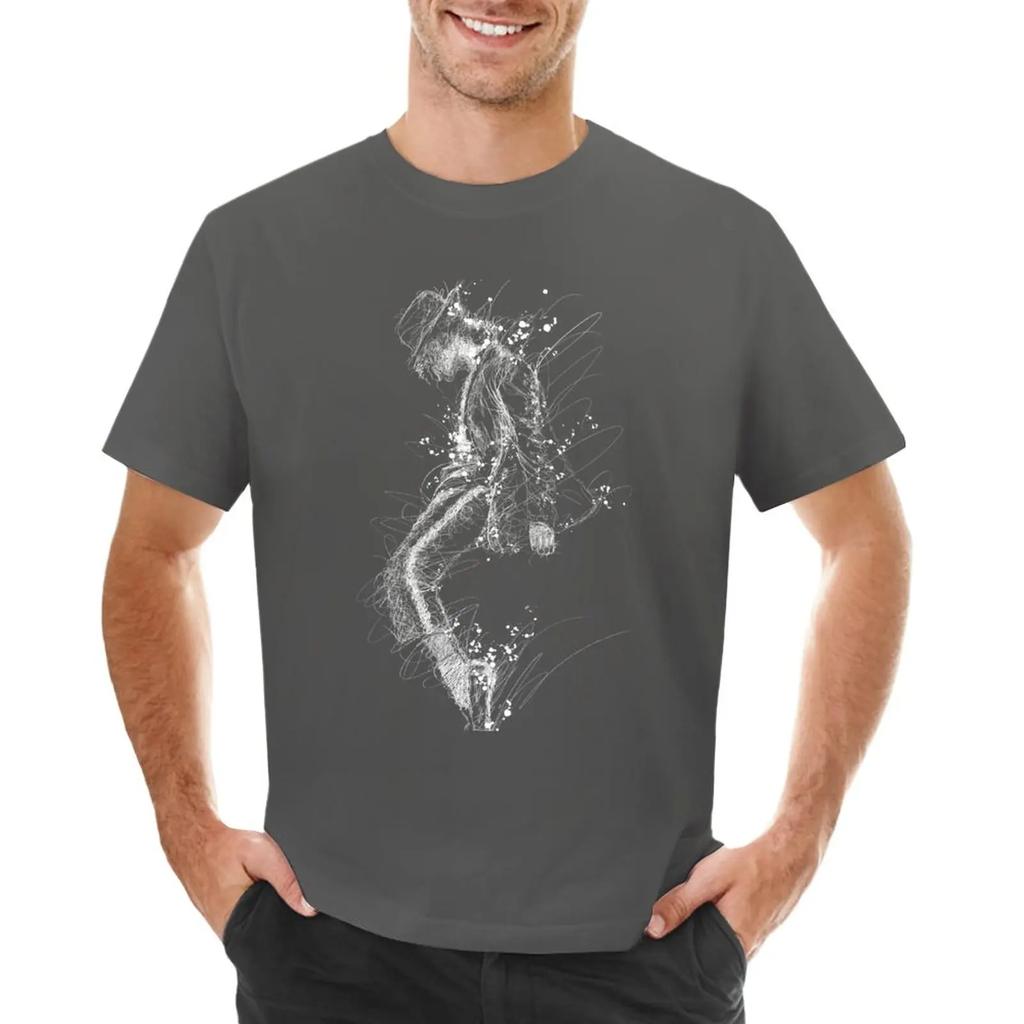 Michael Jackson MoonWalk Scribble Art T-Shirt customs korean fashion mens clothing