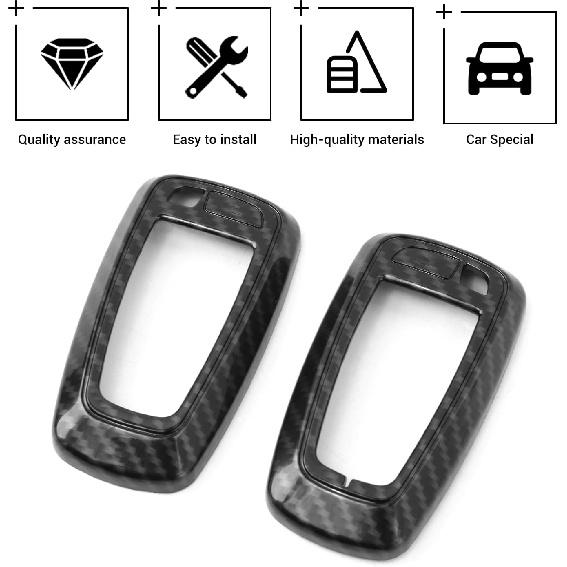 Hoolcar Key Fob Cover Case Key Holder Shell Remote Control Smart Key Fob Protector Compatible with 2018-2024 Ford F150 Explorer, 2021-2024 Ford