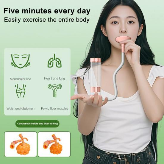 1/2Pcs Breathing Exercise Device Abdominal Muscle Trainer Deep Breathing Dumbbell Men Adults Capacity Training Device Core Exercise Equipment