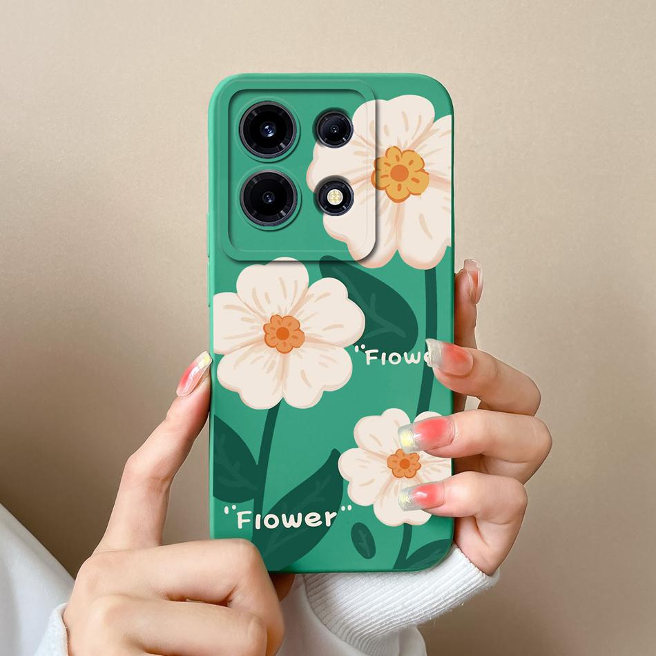 Case For Infinix Note 30 Pro Vip 30i Flower Soft Liquid Silicone Camera Lens Protection Back Cover For Infinix Note30 30 i Coque