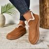 Winter Women Fashion Casual Comfortable Plus Velvet Round Toe Solid Color Ankle Boots Woman Suede Warm Short Boots