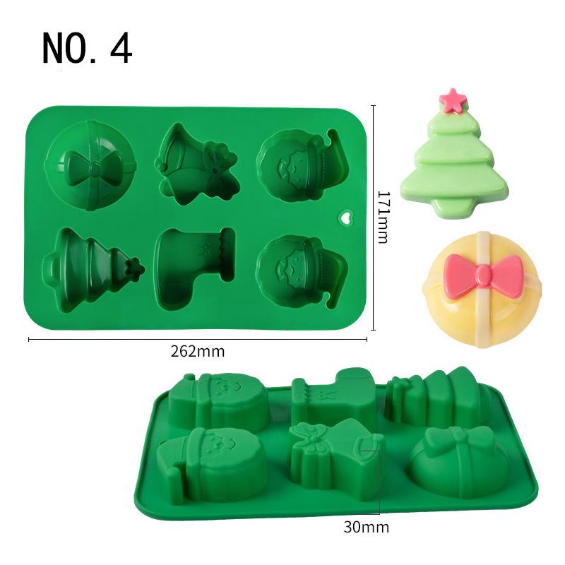 Christmas Silicone Mold Non Stick Cake Decorating Tools For Jelly Chocolate Candy Baking Dessert DIY Holiday