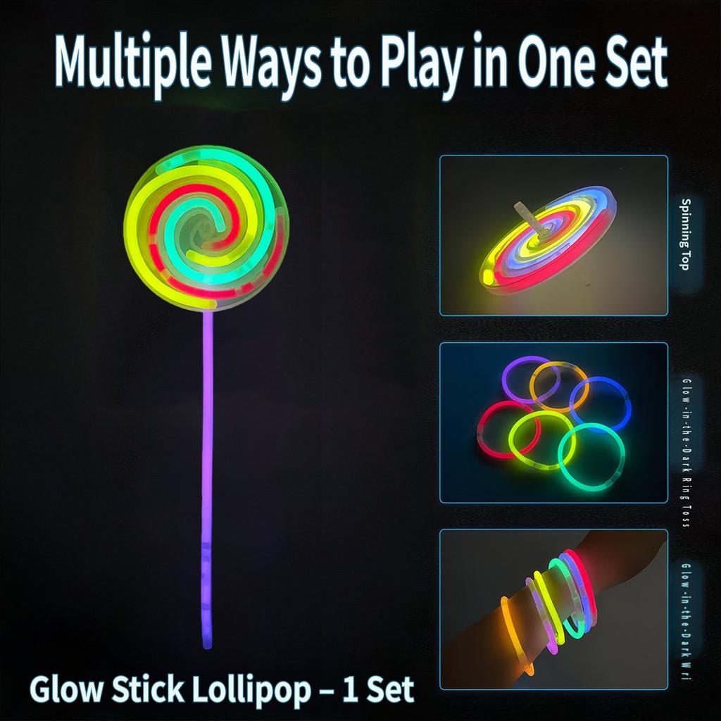 Internet Celebrous Same-Style Fluorescent Lollipop Fluorescent Rotating Gyro Luminous Stick Luminous