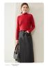 Women's 2025 Double-strand Thick Branch Pattern Half-high Collar Cashmere Wool Knit Sweater