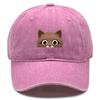 Adjustable Baseball Hat Print Peeping Cat Casual Hat for Unisex Women Snapback Cap Cycling Gorros Casquette Washed Distressed