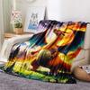 Sky Flare Dragon  Print Flannel Blanket, High quality Comfortable for All Seasons, Home Decor, Warmth and Comfort