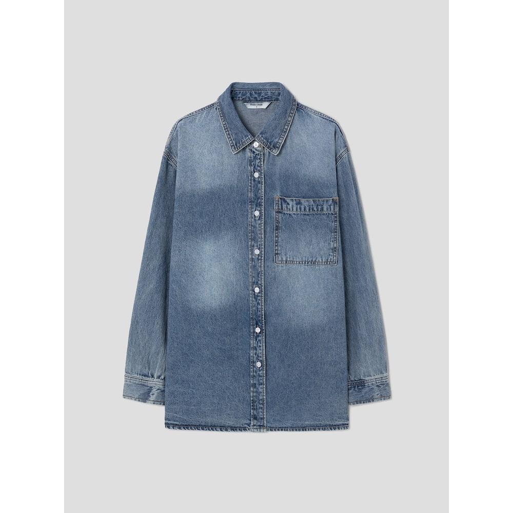 8Seconds Washed Denim Shirt Blue Blue/S