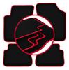 Velour Floor Mats with Red Edge For: Kia Picanto I Hatchback (2003-2011)