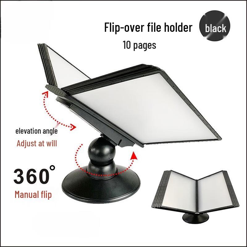 

A4 Desktop Rotating Flip File Holder