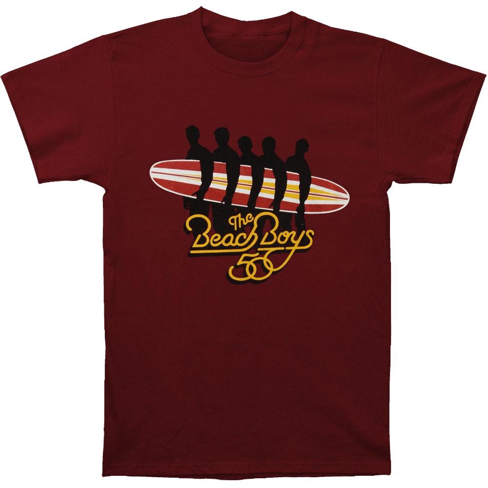 

Men s Beach Boys Surfboard T-Shirt Mens Womens Tees Top Maroon S