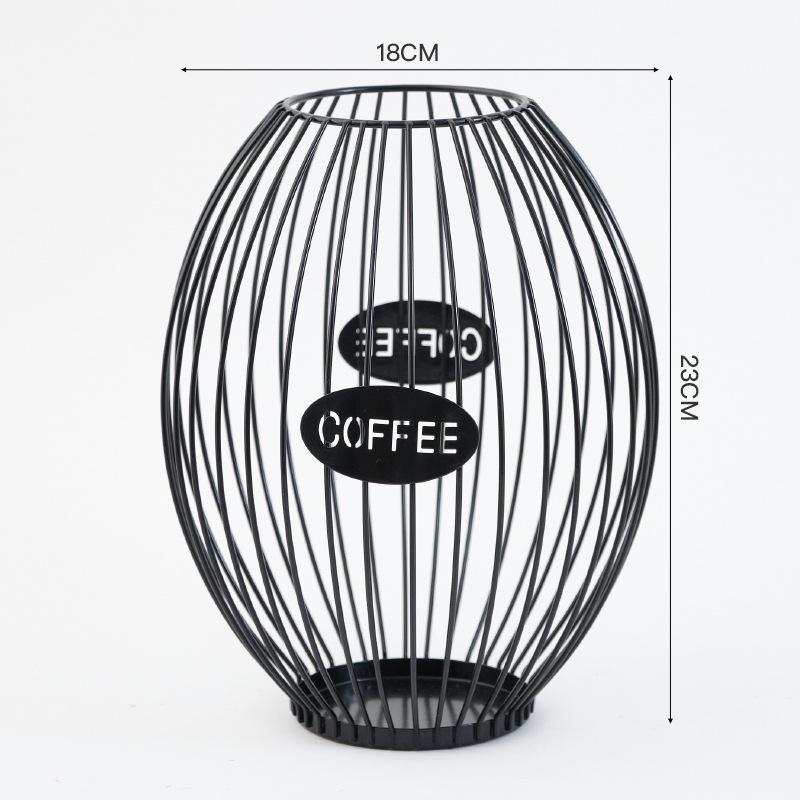 

Стеллаж Железная ковка Стойка для выкладки на прилавке кофейни Хранение кофейных капсул Large size чёрный