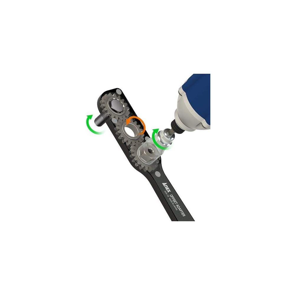 Adaptador de Offset ANEX 19, Chave de Catraca 19mm com Estojo, Conjunto Múltiplo AOA-19S3