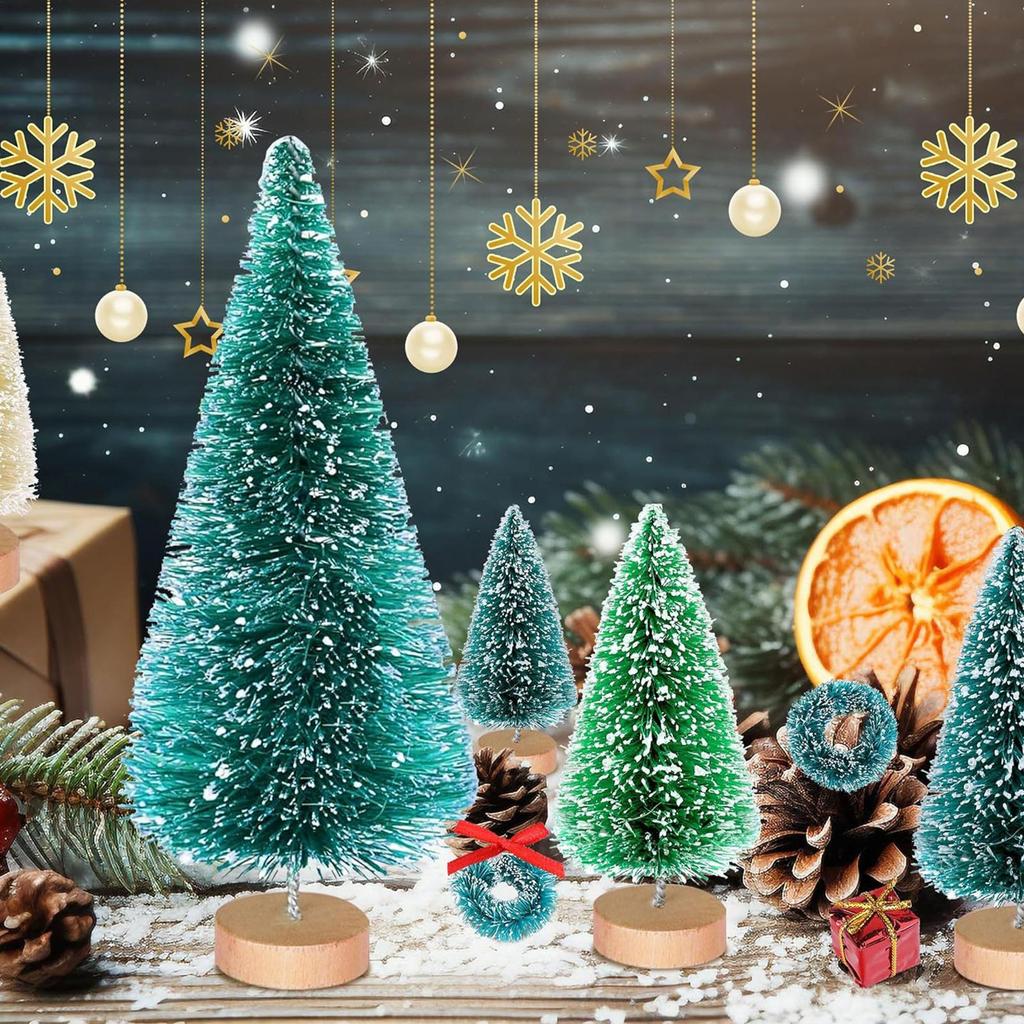 Mini Christmas Tree Small Artificial Christmas Tree Set Artificial Decorative Centerpiece Holiday Decoration For Bedroom Living
