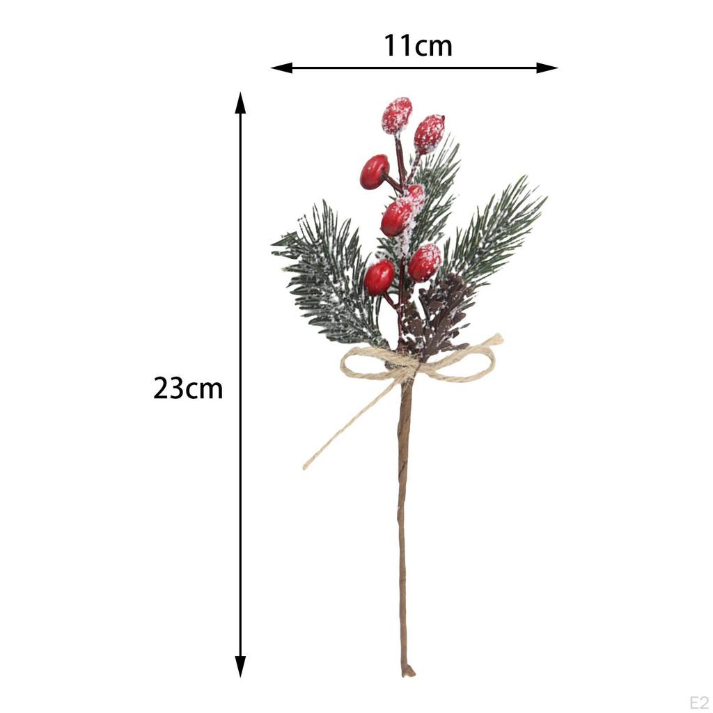 Mini Weihnachts-Kunstblumen-Beeren-Zweige für Hochzeitsgeschenkverpackungen