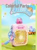 Dopamine Cartoon USB Rechargeable Silent Mini Handheld Fan with Long Battery Life
