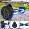 Hoverboard RCB 8.5 Pouces Scooter électrique Tout Terrain Gyropode Hummer Bluetooth LED + Hoverkart Karting Réglable Bleu