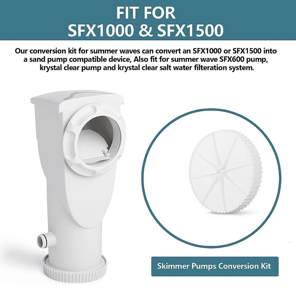Sand Pumps Conversion Kit Conversion Set Replacement Parts Plastic Material for Sand Filter System Summer Wave SFX600