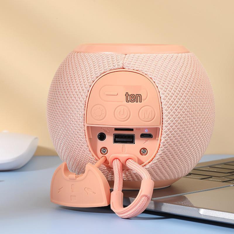 TG337 Portable Bluetooth Speaker with Seven-Color Lights, Heavy Bass, Fabric, Card Slot, and Outdoor Capability