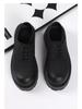 Herren Schwarze Leder Schuhe mit Höhenerhöhung - Dicke Sohle, Big-Toe-Design, Ideal für Hochzeiten und Geschäft.