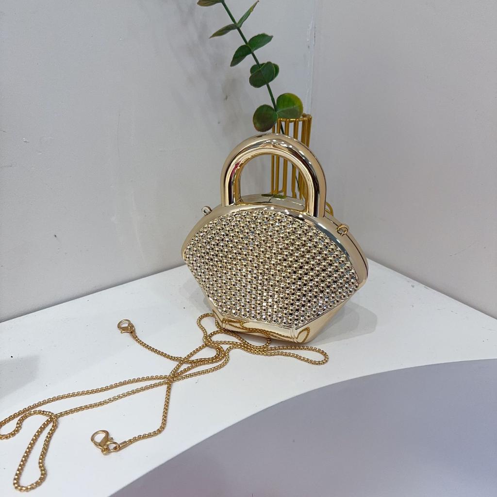 Acrylic Bag Fashion Shoulder Bag Beads Shell Messenger Mini Bag Children'S Bag Handbag